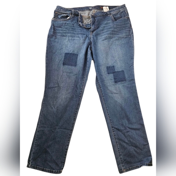 Style & Co. Denim Patchwork Jeans Women Plus Size 20W - Picture 1 of 4